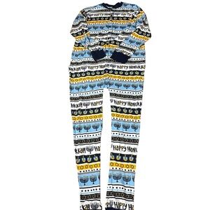 Lazy One Pajamas Happy Hanukkah Unisex XL